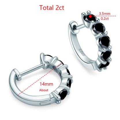 3.5mm Black Moissanite Hoop Earrings - Premium Jewelry from Dazzling Delights - Just $112.46! Shop now at Dazzling Delights