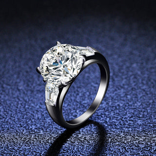 5ct Round Brilliant Cut Moissanite Ring - Premium Jewelry from Dazzling Delights - Just $144.38! Shop now at Dazzling Delights