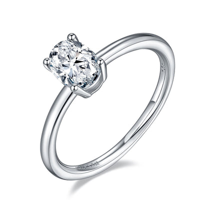 Oval Cut Solitaire Moissanite Engagement Ring - Premium Jewelry from Dazzling Delights - Just $96.71! Shop now at Dazzling Delights