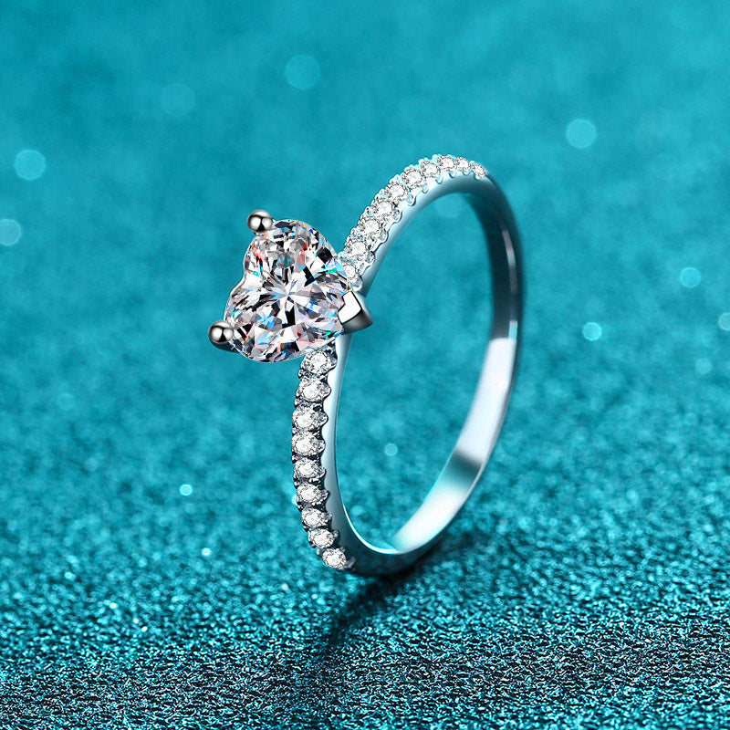 Heart Cut Moissanite Ring - Premium Jewelry from Dazzling Delights - Just $112.46! Shop now at Dazzling Delights