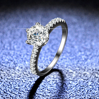 1ct Round Brilliant Cut Moissanite Ring - Premium Jewelry from Dazzling Delights - Just $80.96! Shop now at Dazzling Delights