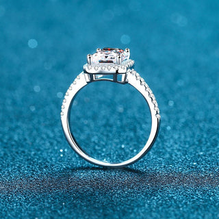 Radiant Cut Moissanite Halo Ring - Premium Jewelry from Dazzling Delights - Just $107.95! Shop now at Dazzling Delights