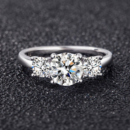 2ct Moissanite Trilogy Ring - Premium Jewelry from Dazzling Delights - Just $107.95! Shop now at Dazzling Delights