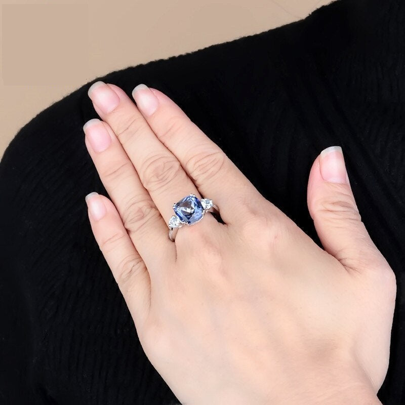 "The Blue Mystique" Natural Iolite Blue Mystic Quartz and Topaz Ring - Premium Jewelry from Dazzling Delights - Just $96.95! Shop now at Dazzling Delights