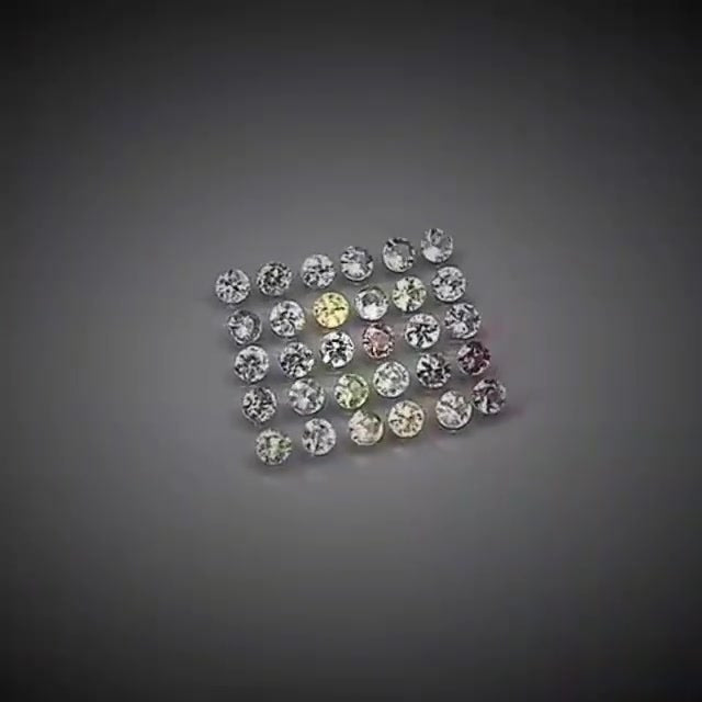 3.44ct 30pcs Round Cut Multi-Colour Pastel Sapphire Lot - Premium Jewelry from Dazzling Delights - Just $115.46! Shop now at Dazzling Delights