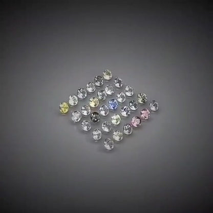 3.45ct 30pcs Round Cut Multi-Colour Pastel Sapphire Lot - Premium Jewelry from Dazzling Delights - Just $115.46! Shop now at Dazzling Delights