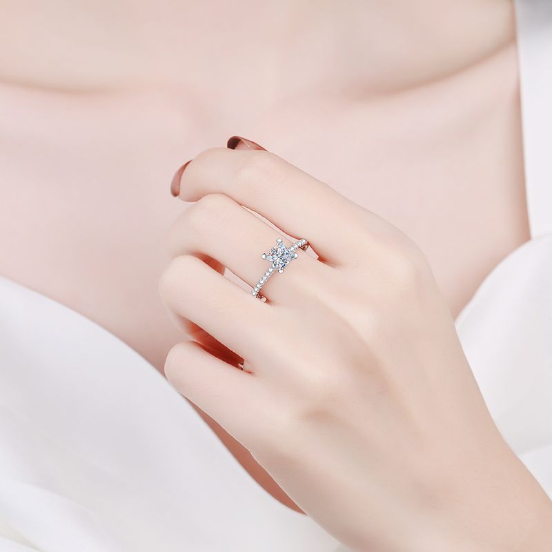 Princess Cut Moissanite Ring - Premium Jewelry from Dazzling Delights - Just $103.46! Shop now at Dazzling Delights