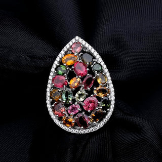 "The Tourmaline Treasure" 5.2ct Oval Cut Multi-Colour Tourmaline Cocktail Ring - Premium Jewelry from Dazzling Delights - Just $97.50! Shop now at Dazzling Delights