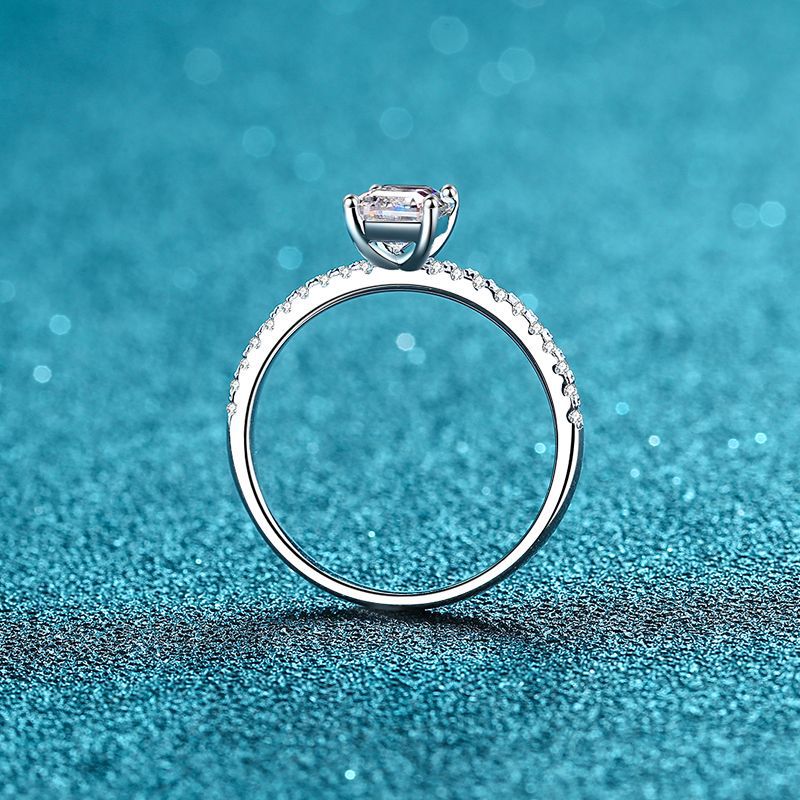 Emerald Cut Moissanite Ring - Premium Jewelry from Dazzling Delights - Just $103.46! Shop now at Dazzling Delights