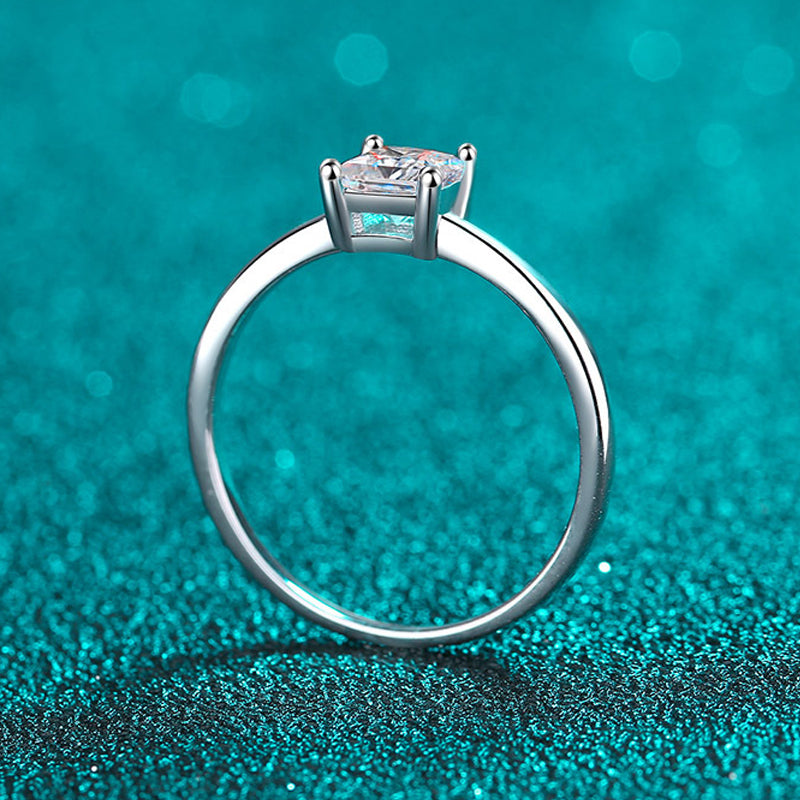 4.5mm Princess Cut Solitaire Moissanite Engagement Ring - Premium Jewelry from Dazzling Delights - Just $80.96! Shop now at Dazzling Delights