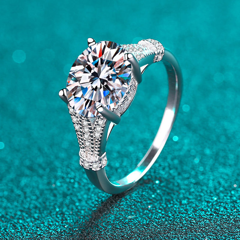 3ct Oval Cut Ornate Moissanite Ring - Premium Jewelry from Dazzling Delights - Just $161.21! Shop now at Dazzling Delights