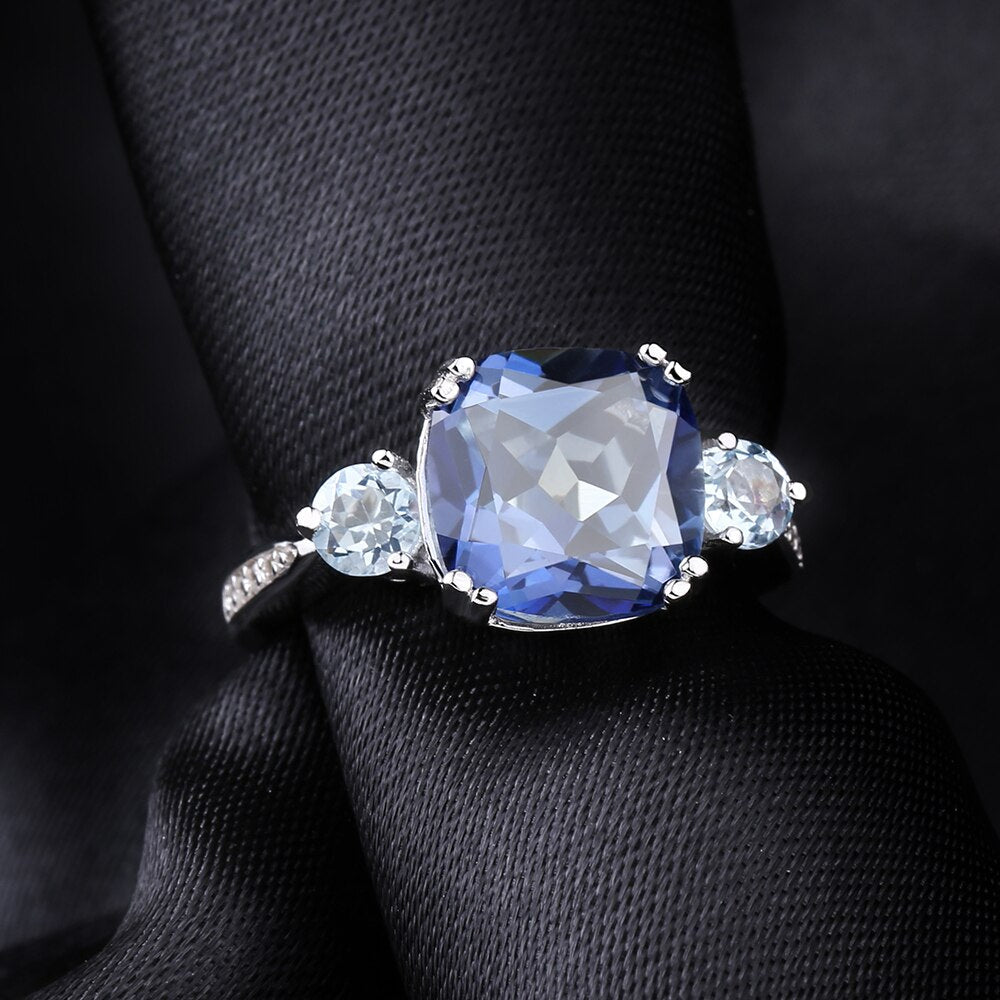 "The Blue Mystique" Natural Iolite Blue Mystic Quartz and Topaz Ring - Premium Jewelry from Dazzling Delights - Just $96.95! Shop now at Dazzling Delights