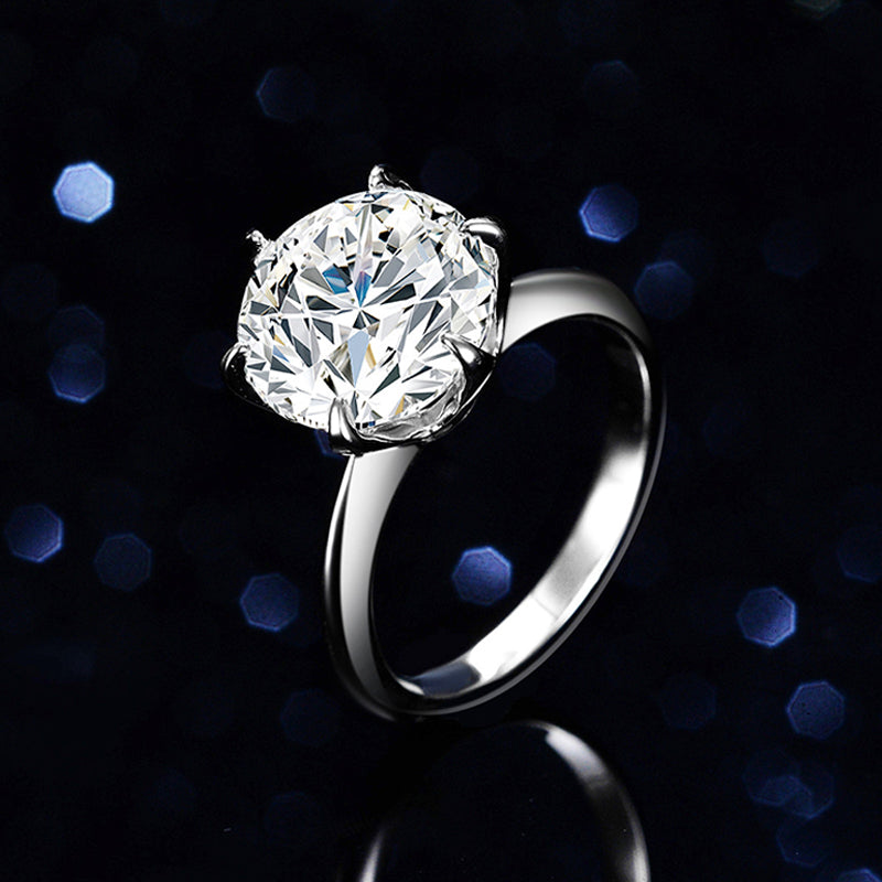 5ct 11mm 6 Prong Solitaire Moissanite Engagement Ring - Premium Jewelry from Dazzling Delights - Just $241.46! Shop now at Dazzling Delights