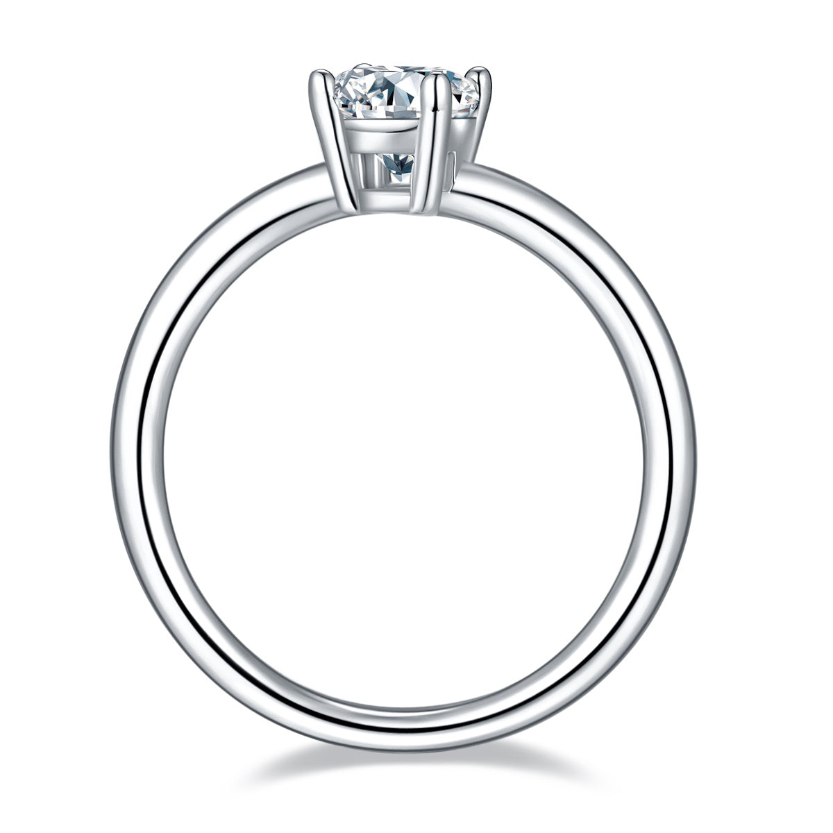 Oval Cut Solitaire Moissanite Engagement Ring - Premium Jewelry from Dazzling Delights - Just $96.71! Shop now at Dazzling Delights