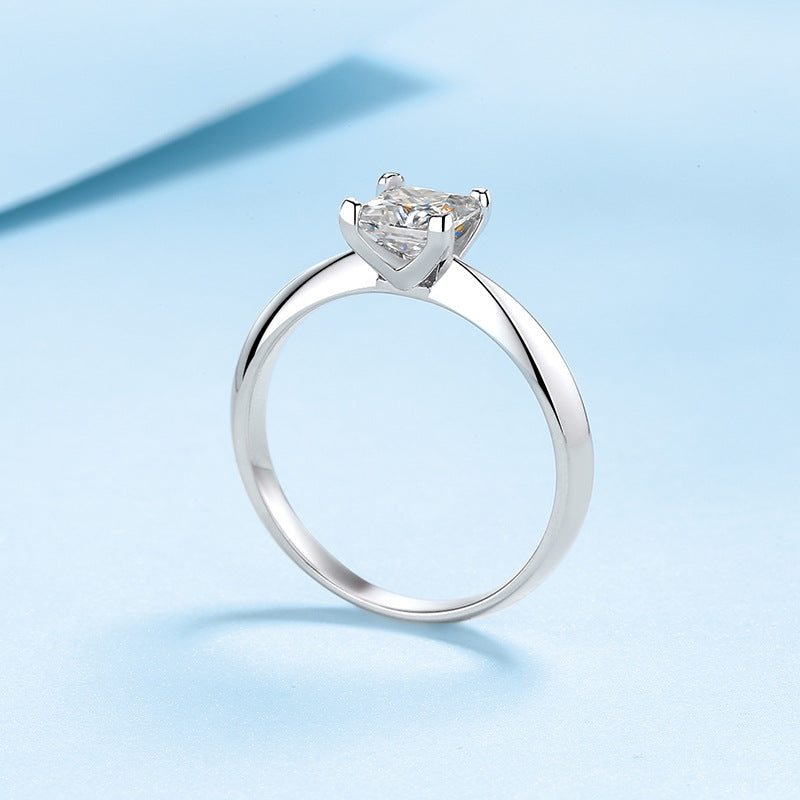 Princess Cut Moissanite Engagement Ring - Premium Jewelry from Dazzling Delights - Just $96.71! Shop now at Dazzling Delights