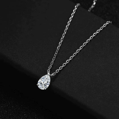 Pear Cut Moissanite Drop Pendant Necklace - Premium Jewelry from Dazzling Delights - Just $89.96! Shop now at Dazzling Delights