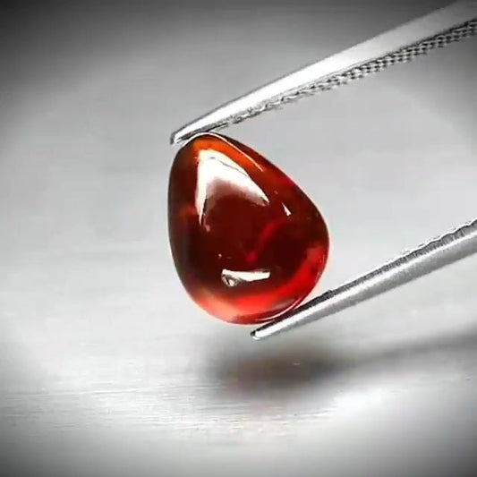 4.46ct Pear Cabochon Reddish Orange Spessartite Garnet - Premium Jewelry from Dazzling Delights - Just $46.46! Shop now at Dazzling Delights