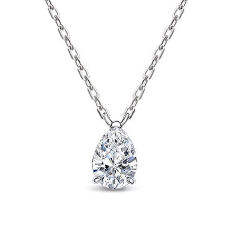 Pear Cut Moissanite Drop Pendant Necklace - Premium Jewelry from Dazzling Delights - Just $89.96! Shop now at Dazzling Delights