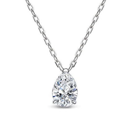 Pear Cut Moissanite Drop Pendant Necklace - Premium Jewelry from Dazzling Delights - Just $89.96! Shop now at Dazzling Delights