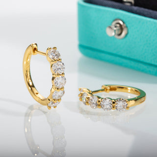 3ct Moissanite Hoop Earrings - Premium Jewelry from Dazzling Delights - Just $162.95! Shop now at Dazzling Delights