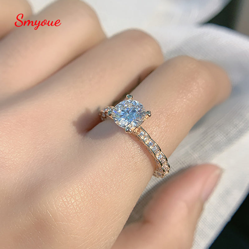 Ornate Round Brilliant Cut Moissanite Ring - Premium Jewelry from Dazzling Delights - Just $103.46! Shop now at Dazzling Delights