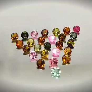 5.46ct 26pcs Round Cut Multi-Colour Tourmaline Lot - Premium Jewelry from Dazzling Delights - Just $115.46! Shop now at Dazzling Delights