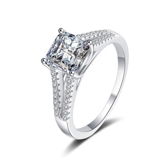 2ct Asscher Cut Moissanite Split Band Ring - Premium Jewelry from Dazzling Delights - Just $99.75! Shop now at Dazzling Delights