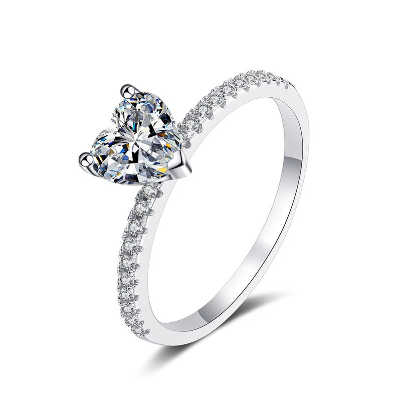 Heart Cut Moissanite Ring - Premium Jewelry from Dazzling Delights - Just $112.46! Shop now at Dazzling Delights