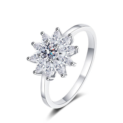 Round Brilliant Cut Moissanite Marquise Halo Ring - Premium Jewelry from Dazzling Delights - Just $122.21! Shop now at Dazzling Delights