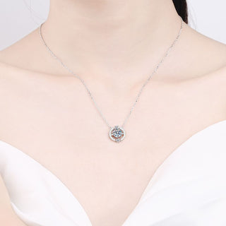 Round Brilliant Cut Moissanite Pendant Necklace - Premium Jewelry from Dazzling Delights - Just $65.62! Shop now at Dazzling Delights