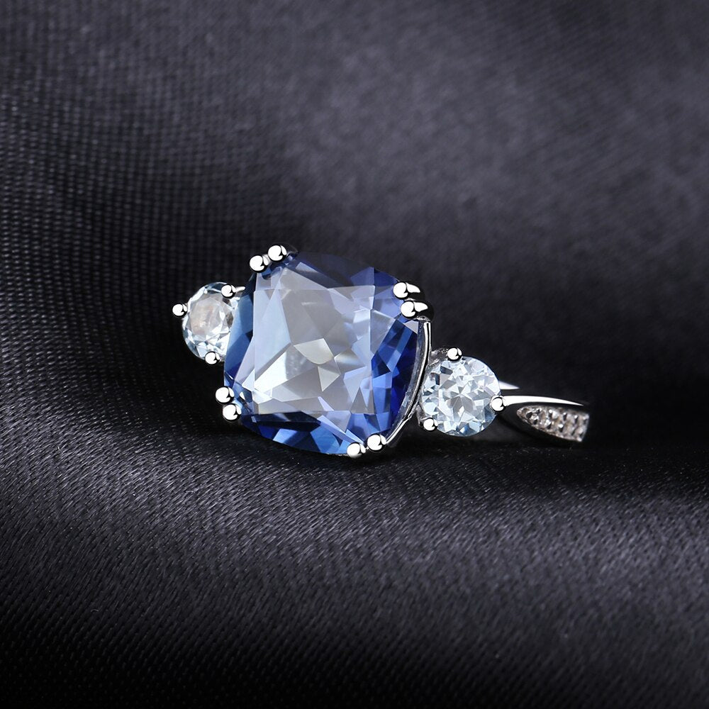 "The Blue Mystique" Natural Iolite Blue Mystic Quartz and Topaz Ring - Premium Jewelry from Dazzling Delights - Just $72.71! Shop now at Dazzling Delights