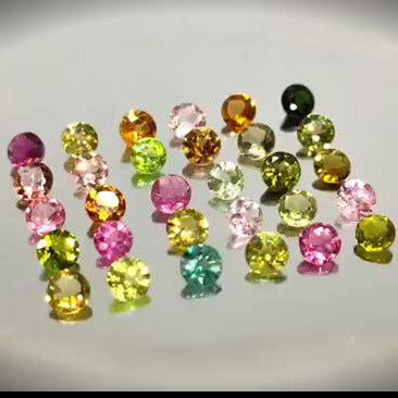 6.25ct 30pcs Round Cut Multi-Colour Tourmaline Lot - Premium Jewelry from Dazzling Delights - Just $92.21! Shop now at Dazzling Delights