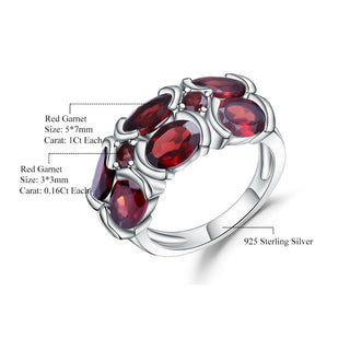 "The Garnet Gala" Natural Oval and Round Cut Rhodolite Garnet Ring - Premium Jewelry from Dazzling Delights - Just $106.95! Shop now at Dazzling Delights