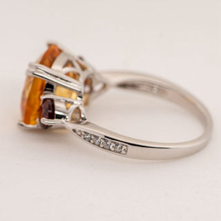 "The Sunny Expedition" 10x10mm Cushion Cut Citrine Ring - Premium Jewelry from Dazzling Delights - Just $113.95! Shop now at Dazzling Delights