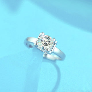 1.0Ct Round Brilliant Cut Twinkle Stone Moissanite Adjustable Ring - Premium Jewelry from Dazzling Delights - Just $94.95! Shop now at Dazzling Delights