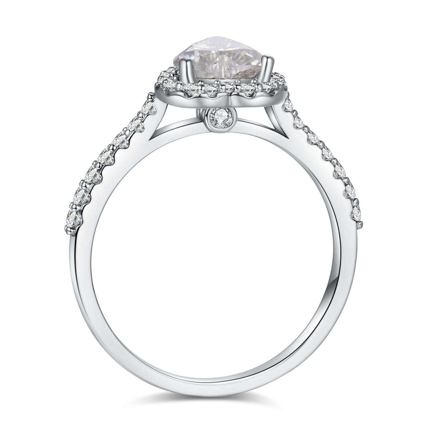 Classic Trillion Cut Halo Moissanite Ring - Premium Jewelry from Dazzling Delights - Just $80.96! Shop now at Dazzling Delights