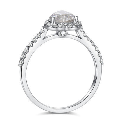 Classic Trillion Cut Halo Moissanite Ring - Premium Jewelry from Dazzling Delights - Just $80.96! Shop now at Dazzling Delights