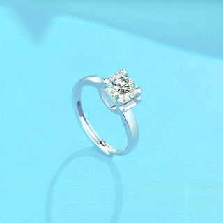 1.0Ct Round Brilliant Cut Twinkle Stone Moissanite Adjustable Ring - Premium Jewelry from Dazzling Delights - Just $94.95! Shop now at Dazzling Delights