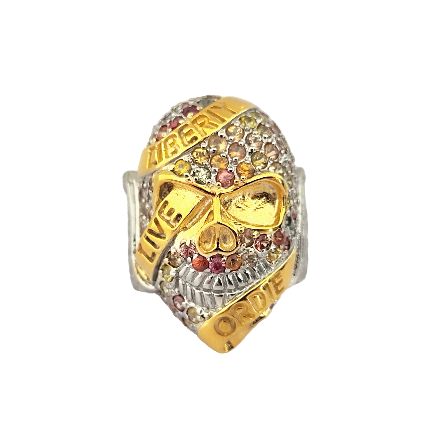 Liberty Live Or Die Skull Ring - Premium Jewelry from Dazzling Delights - Just $83.95! Shop now at Dazzling Delights