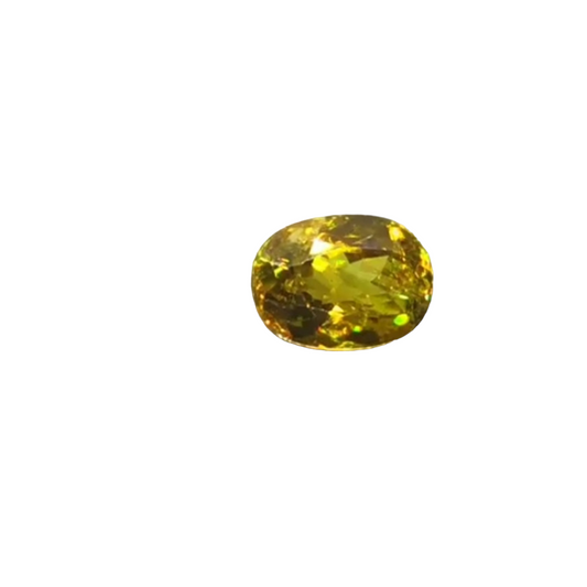 2.16ct Oval Cut Greenish Yellow Sphene With Rainbow Fire - Premium Jewelry from Dazzling Delights - Just $46.46! Shop now at Dazzling Delights