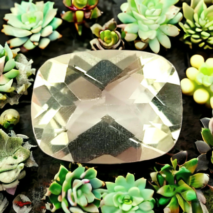 3.95ct Cushion Checkerboard Cut Prasiolite - Premium Jewelry from Dazzling Delights - Just $28.46! Shop now at Dazzling Delights