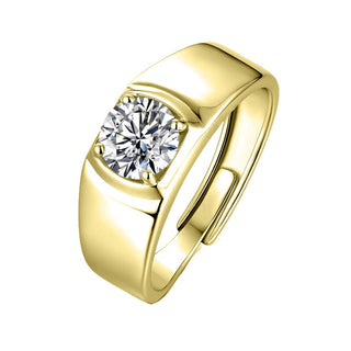1.00Ct 6.5mm Moissanite Adjustable Men's Ring - Premium Jewelry from Dazzling Delights - Just $59.06! Shop now at Dazzling Delights