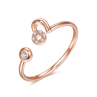 18K Rose Gold Diamond Star Sign Constellation Ring Adjustable Ring - Premium Jewelry from Dazzling Delights - Just $405.95! Shop now at Dazzling Delights