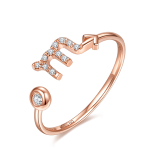 18K Rose Gold Diamond Star Sign Constellation Ring Adjustable Ring - Premium Jewelry from Dazzling Delights - Just $405.95! Shop now at Dazzling Delights