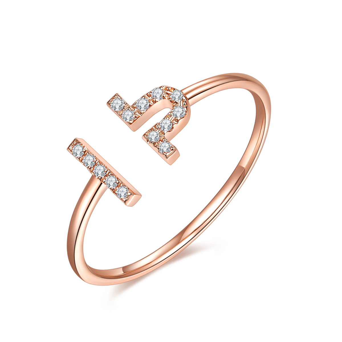 18K Rose Gold Diamond Star Sign Constellation Ring Adjustable Ring - Premium Jewelry from Dazzling Delights - Just $304.46! Shop now at Dazzling Delights