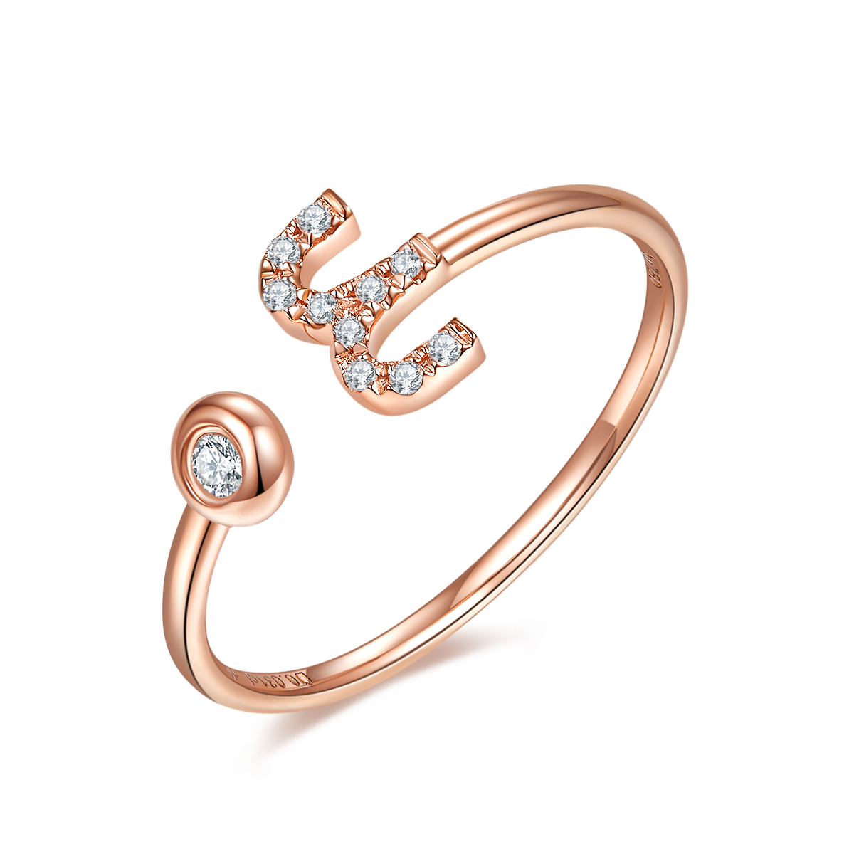 18K Rose Gold Diamond Star Sign Constellation Ring Adjustable Ring - Premium Jewelry from Dazzling Delights - Just $304.46! Shop now at Dazzling Delights