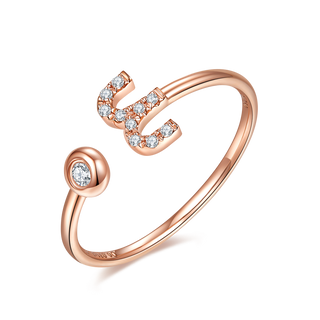 18K Rose Gold Diamond Star Sign Constellation Ring Adjustable Ring - Premium Jewelry from Dazzling Delights - Just $405.95! Shop now at Dazzling Delights