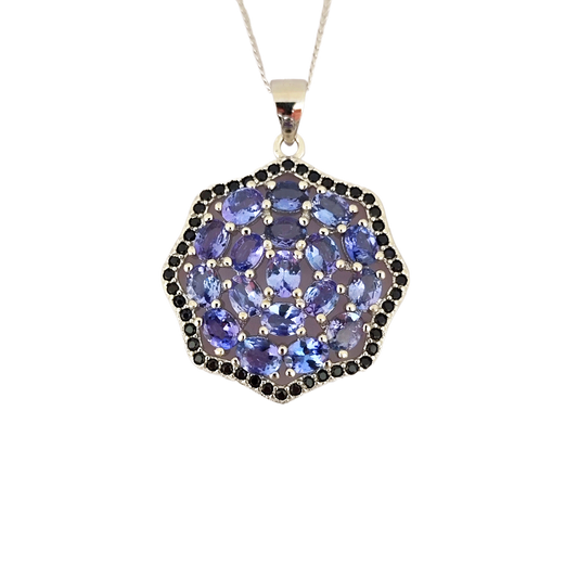 Tanzanite and Sapphire Pendant Necklace - Premium Jewelry from Dazzling Delights - Just $80.96! Shop now at Dazzling Delights